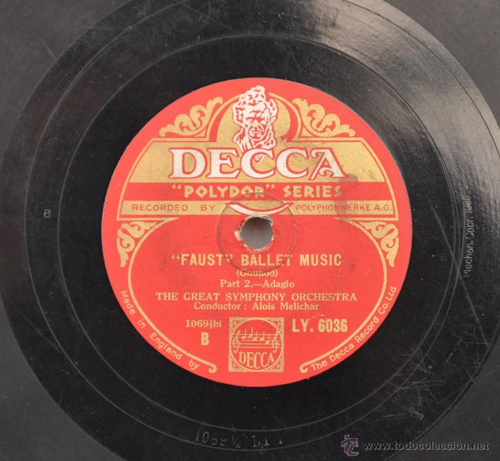 Discos de pizarra: DISCO GRAMOFONO. FAUST. BALLET MUSIC. GOUND. N&ordm; 64 - Foto 3
