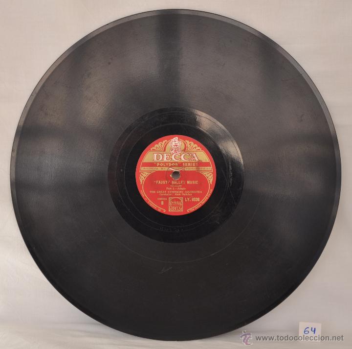 Discos de pizarra: DISCO GRAMOFONO. FAUST. BALLET MUSIC. GOUND. N&ordm; 64 - Foto 4