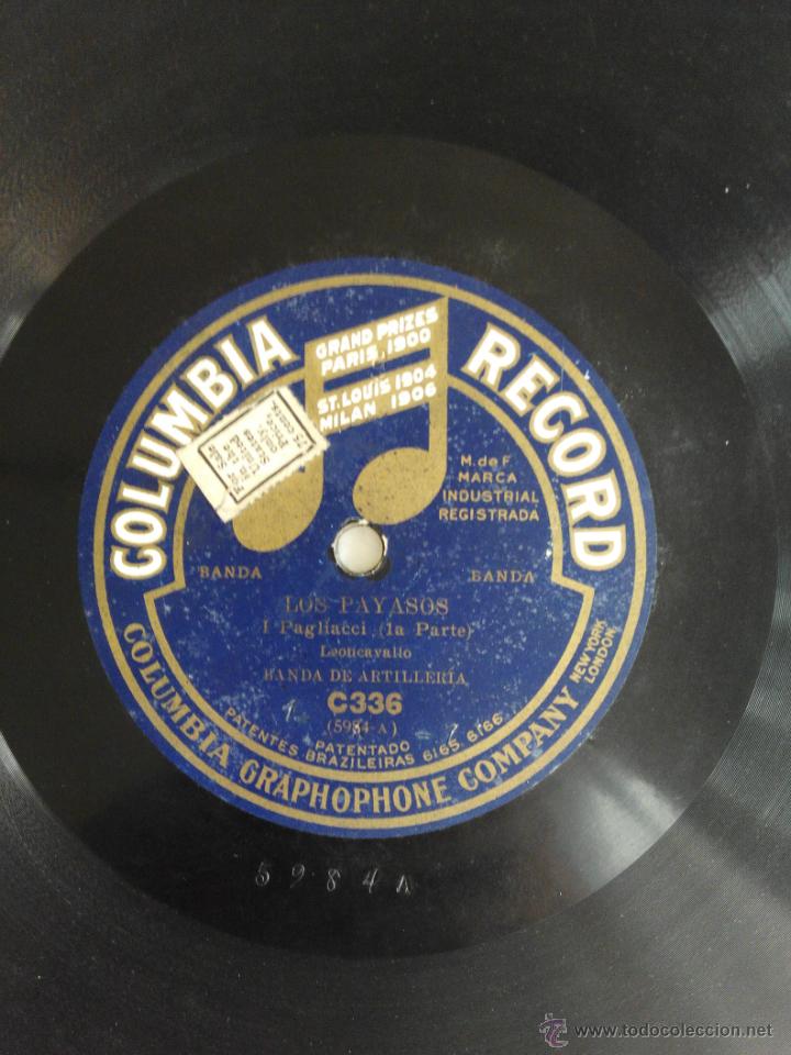 Discos de pizarra: I Pagliacci. Banda de Artiller&iacute;a - Foto 1
