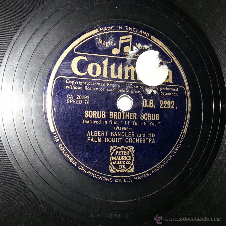 Discos de pizarra: DISCO GRAMOFONO. MACUSLHA-SCRUB BROTHER SCRUB. N&ordm; 76 - Foto 2