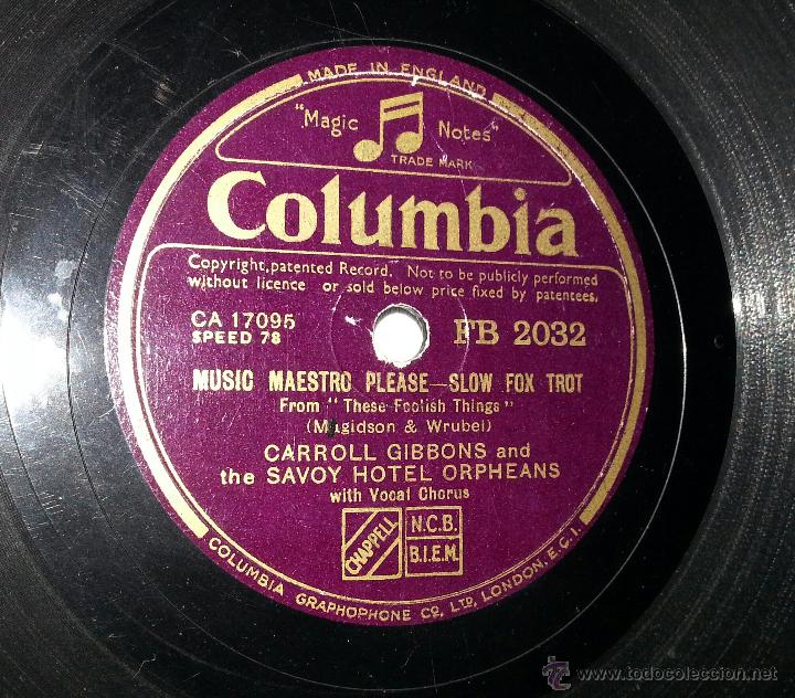 Discos de pizarra: DISCO GRAMOFONO. MUSIC MAESTRO PLEASE. N&ordm; 74 - Foto 3