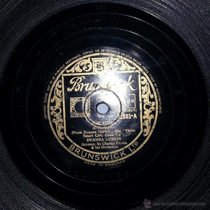 Discos de pizarra: DISCO GRAMOFONO. BECAUSE. DEANNA DURBIN. N&ordm; 72 - Foto 3