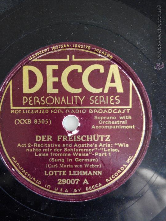 Discos de pizarra: Der Freischutz. Lotte Lehmann - Foto 1