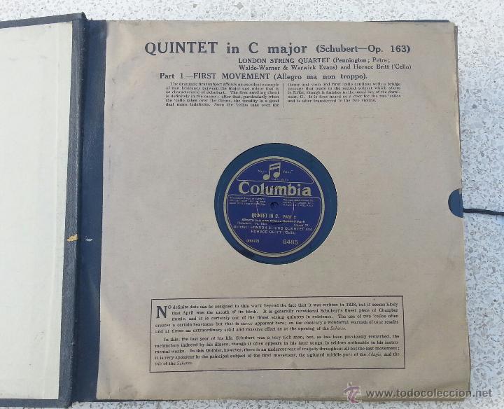 Discos de pizarra: DISCO GRAMOFONO. QUINTET IN C MAYOR. SCHUBERT. - Foto 2