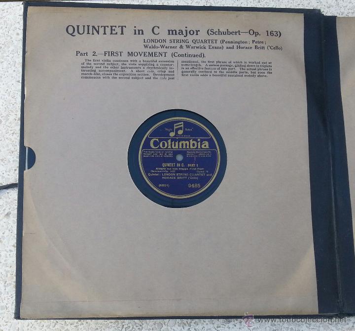 Discos de pizarra: DISCO GRAMOFONO. QUINTET IN C MAYOR. SCHUBERT. - Foto 3