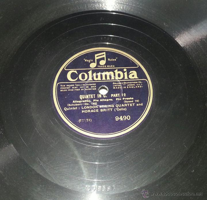 Discos de pizarra: DISCO GRAMOFONO. QUINTET IN C MAYOR. SCHUBERT. - Foto 4