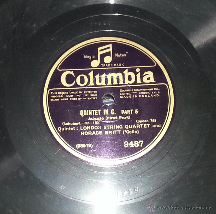 Discos de pizarra: DISCO GRAMOFONO. QUINTET IN C MAYOR. SCHUBERT. - Foto 13