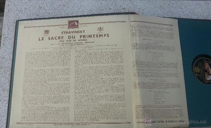 Discos de pizarra: DISCO GRAMOFONO. LE SACRE DU PRINTEMPS. STRAVINSKY. - Foto 2
