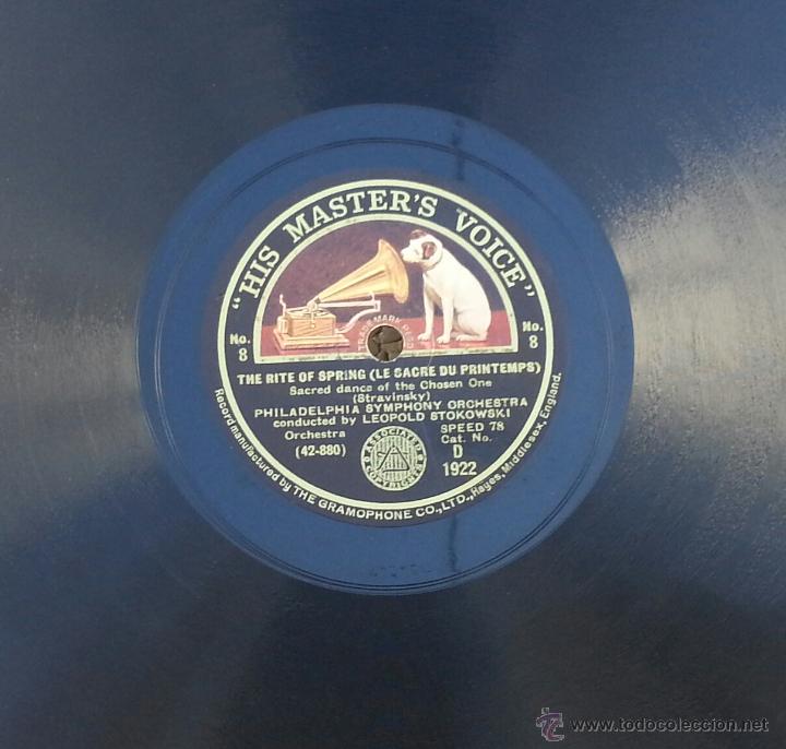 Discos de pizarra: DISCO GRAMOFONO. LE SACRE DU PRINTEMPS. STRAVINSKY. - Foto 3