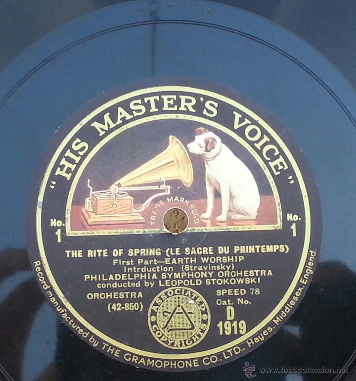 Discos de pizarra: DISCO GRAMOFONO. LE SACRE DU PRINTEMPS. STRAVINSKY. - Foto 6
