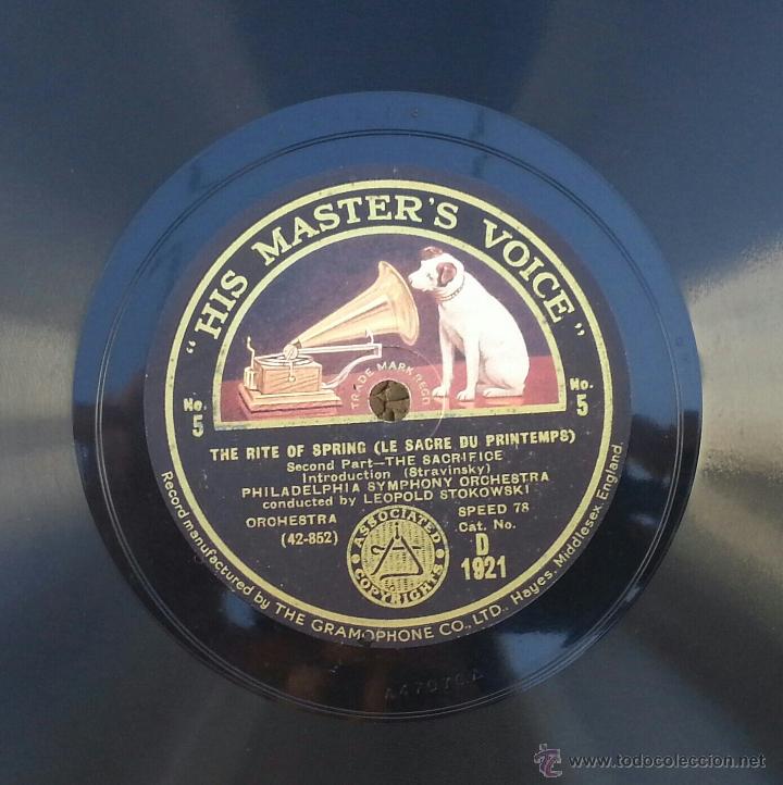 Discos de pizarra: DISCO GRAMOFONO. LE SACRE DU PRINTEMPS. STRAVINSKY. - Foto 7