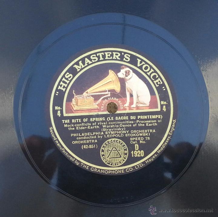 Discos de pizarra: DISCO GRAMOFONO. LE SACRE DU PRINTEMPS. STRAVINSKY. - Foto 10
