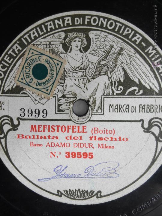 Discos de pizarra: Mefistofele. Adamo Didur - Foto 1