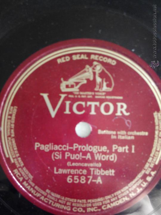 Discos de pizarra: Pagliacci. Lawrence Tibbett - Foto 1
