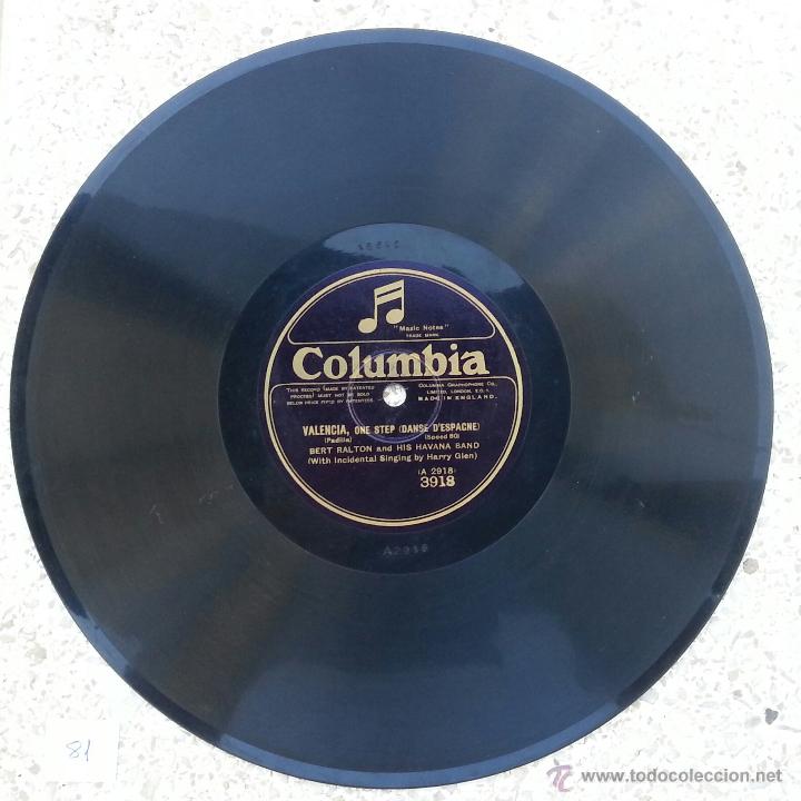 Discos de pizarra: DISCO GRAMOFONO. VALENCIA. DANSE D&acute;ESPAGNE. N&ordm; 81. - Foto 1