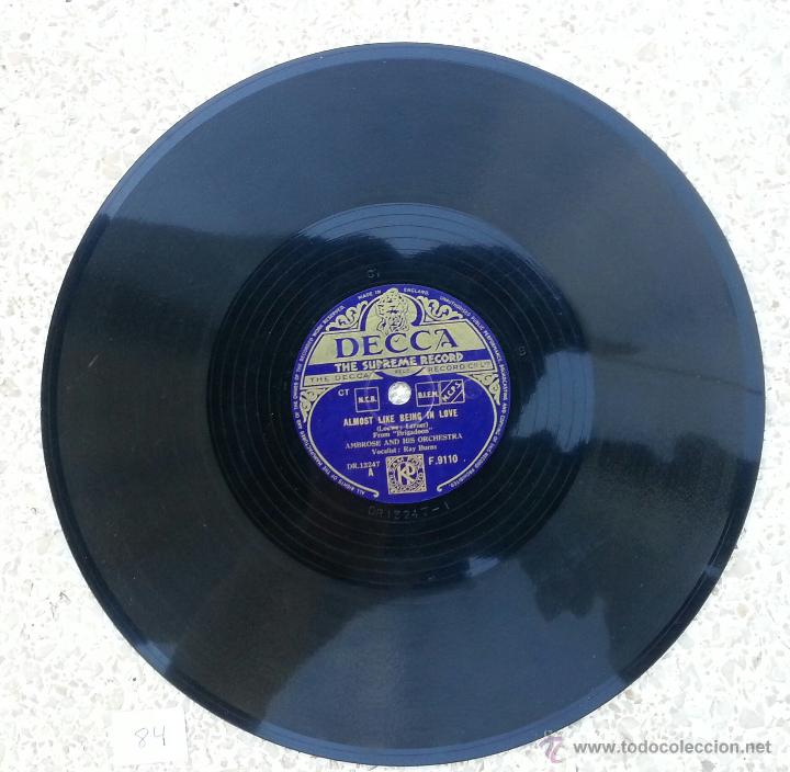 Discos de pizarra: DISCO GRAMOFONO. ALMOST LIKE BING IN LOVE. N&ordm; 84 - Foto 3