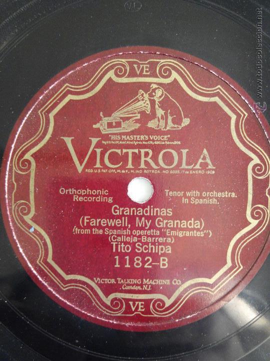 Discos de pizarra: Granadinas. Princesita. Tito Schipa - Foto 1