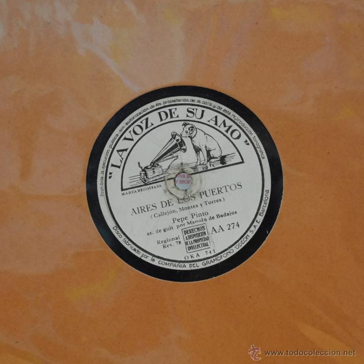 Discos de pizarra: PEPE PINTO - AIRES DE LOS PUERTOS - PIZARRA - Foto 1