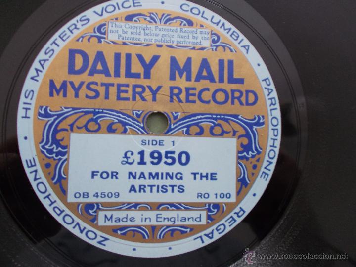 Discos de pizarra: DAILY MAIL. MYSTERY RECORD. - Foto 2