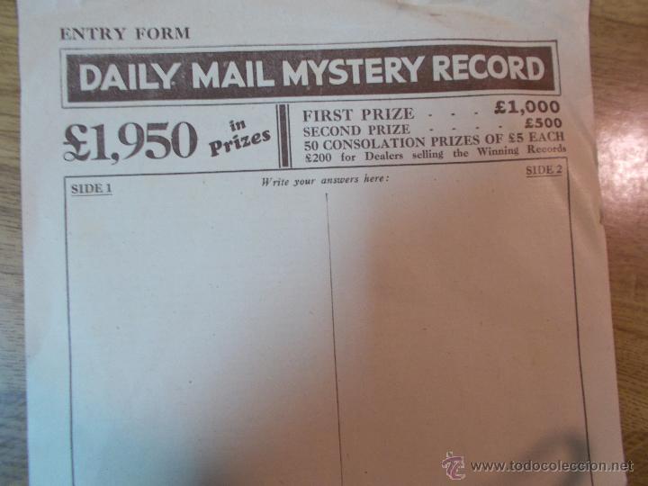 Discos de pizarra: DAILY MAIL. MYSTERY RECORD. - Foto 12