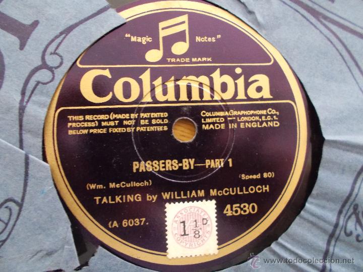Discos de pizarra: TALKING BY WILLIAM McCULLOCH.  PASSERS-BY PART. 1 Y PART. 2 - Foto 3