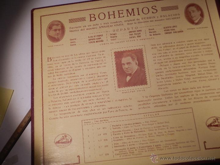 Discos de pizarra: BOHEMIOS DE AMADEO VIVES. LA VOZ DE SU AMO - Foto 2