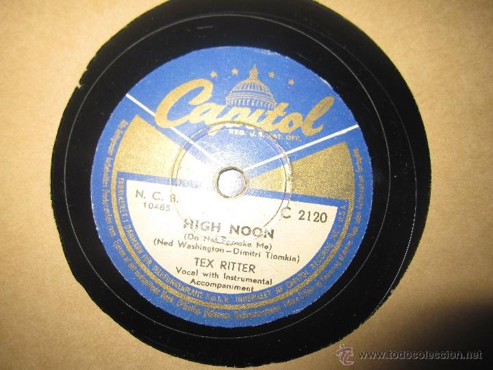 Discos de pizarra: TEX RITTER `High Noon` Country - Foto 1
