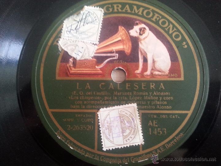 Discos de pizarra: ANTIGUO DISCO DE LA CALESERA - LA VOZ DE SU AMO - - Foto 1