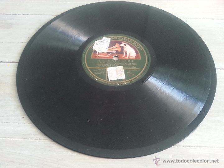Discos de pizarra: ANTIGUO DISCO DE LA CALESERA - LA VOZ DE SU AMO - - Foto 2