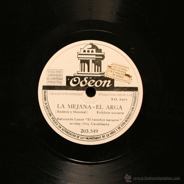 Discos de pizarra: RAIMUNDO LANAS - La Mejana - El Arga/ Las Cadenas &ndash; El tercio - Foto 1