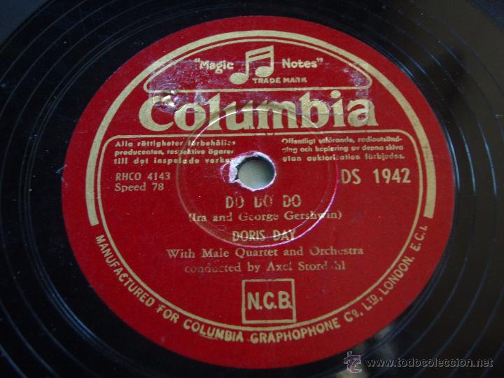 Discos de pizarra: DORIS DAY  ( I KNOW THAT YOU KNOW - DO DO DO )  ENGLAND   COLUMBIA - Foto 1