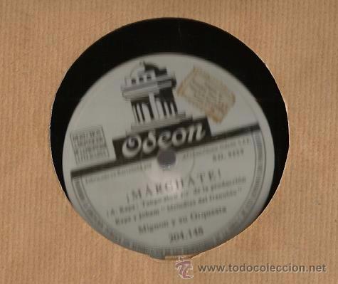 Discos de pizarra: MIGNON Y SU ORQUESTA : REPITE GUITARRA + MARCHATE - Foto 1