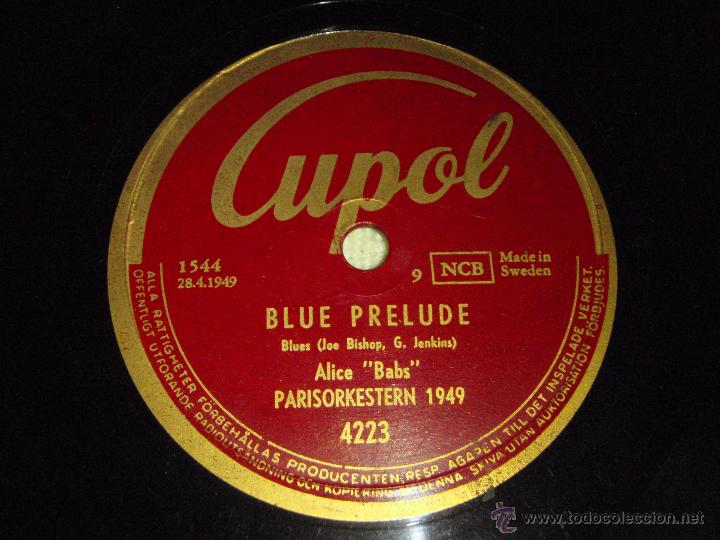 Discos de pizarra: ALICE BABS  ( SUGAR - BLUE PRELUDE )  CUPOL - Foto 1