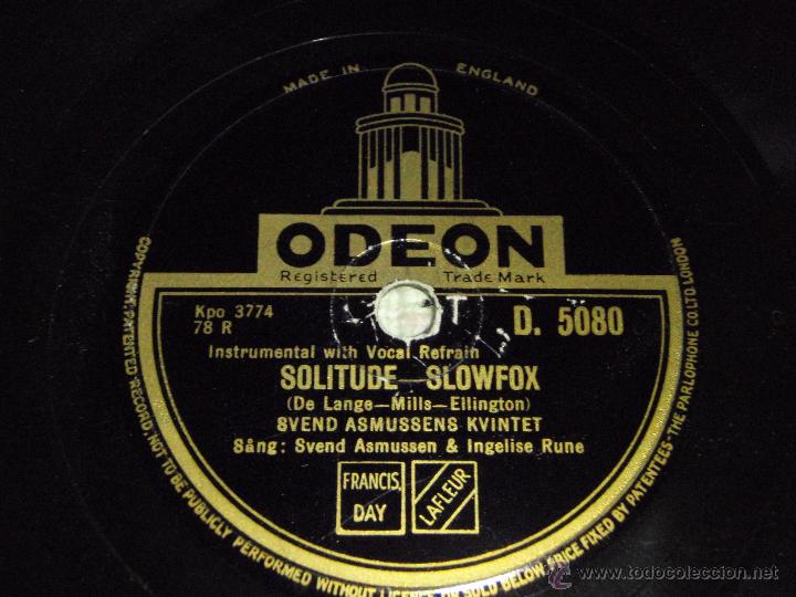 Discos de pizarra: SVEND ASMUSSENS SEKSTET ( RING DEM BELLS - SOLITUDE )  ENGLAND   ODEON - Foto 1