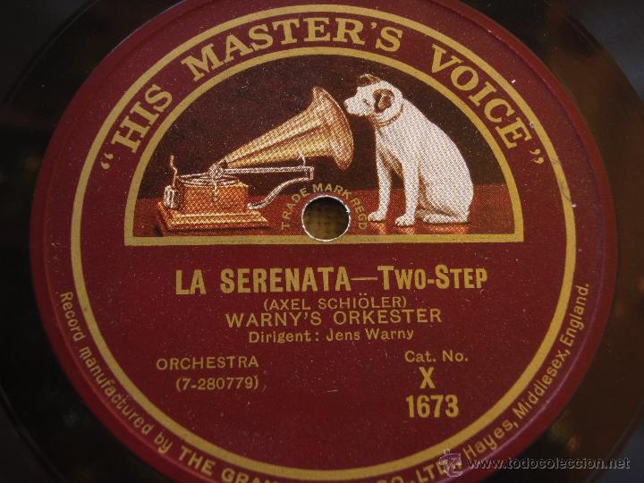 Discos de pizarra: WARNYS ORKESTER & JENS WARNY ( LA SERENATA - DEN GLADE ENKE ) TWO-STEP & VALS - Foto 1