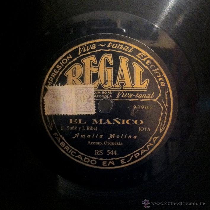 Discos de pizarra: AMALIA MOLINA - El ma&ntilde;ico / En la era - REGAL RS544 - Foto 1