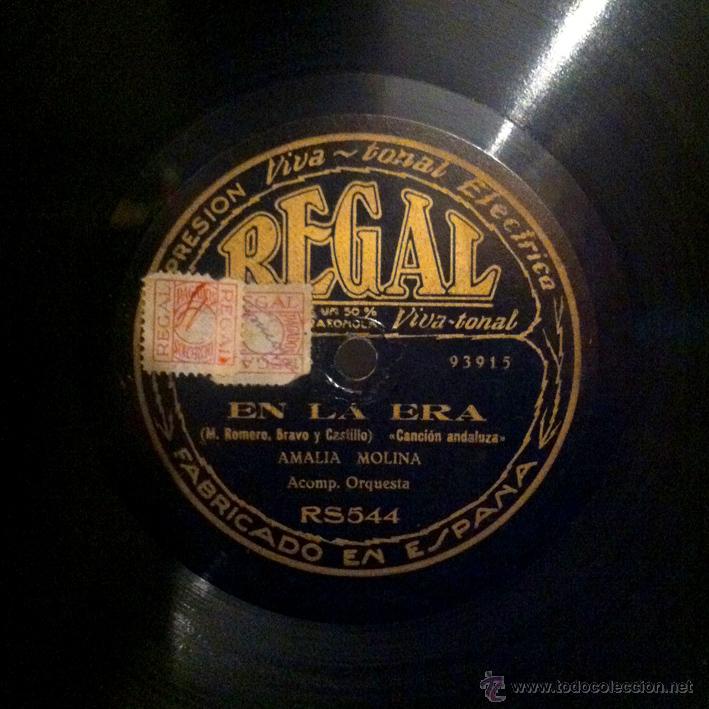 Discos de pizarra: AMALIA MOLINA - El ma&ntilde;ico / En la era - REGAL RS544 - Foto 2