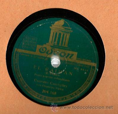 Discos de pizarra: CUARTETO CAMAG&Uuml;EY CON ORQUESTA TIPICA :  EL CAIMAN + PEPA LA GITANILLA - Foto 1