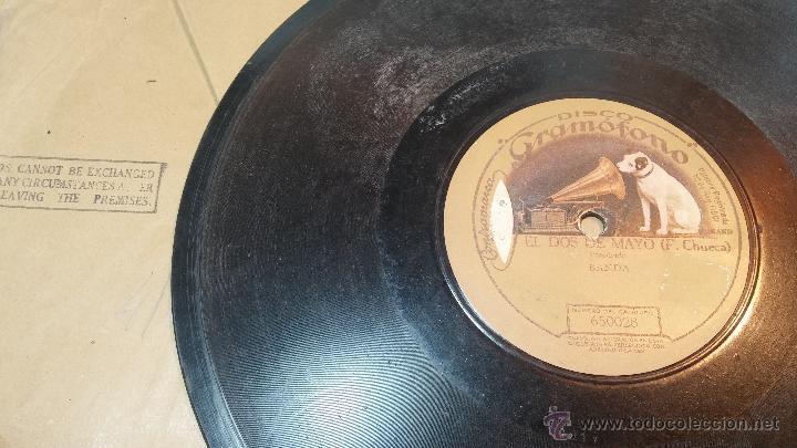 Discos de pizarra: Disco de pizarra antiguo, PASODOBLE.... EL DOS DE MAYO - DE GRANADA A SEVILLA - Foto 8