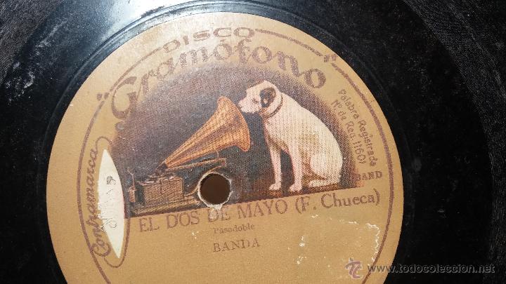 Discos de pizarra: Disco de pizarra antiguo, PASODOBLE.... EL DOS DE MAYO - DE GRANADA A SEVILLA - Foto 13