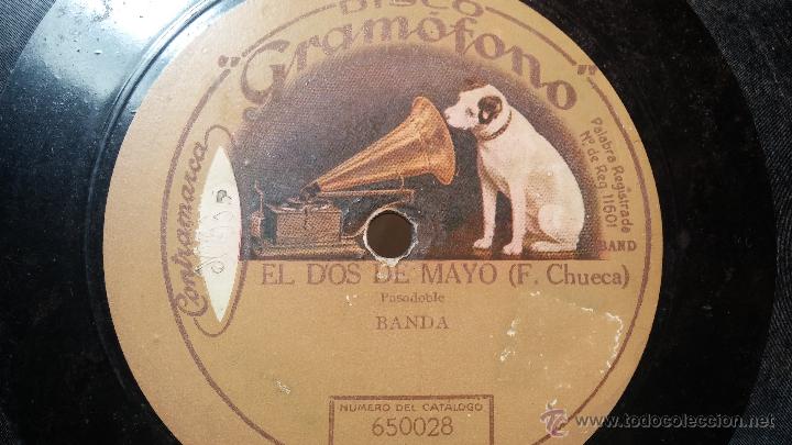Discos de pizarra: Disco de pizarra antiguo, PASODOBLE.... EL DOS DE MAYO - DE GRANADA A SEVILLA - Foto 14