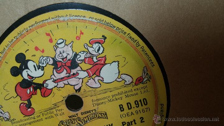 Discos de pizarra: Disco de pizarra antiguo, Walt Disney... farmyard symphony - Foto 7 - 53521687
