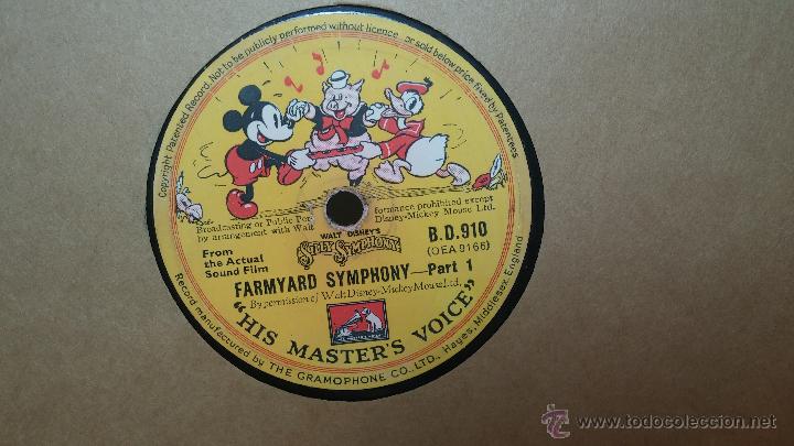 Discos de pizarra: Disco de pizarra antiguo, Walt Disney... farmyard symphony - Foto 18 - 53521687