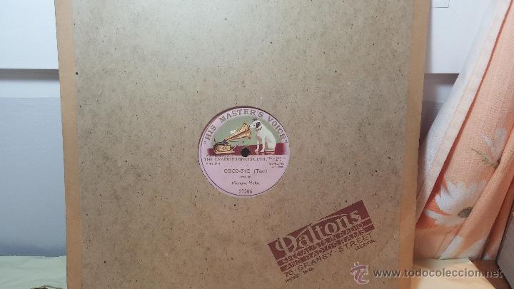 Discos de pizarra: Disco de pizarra antiguo, MADAME MELBA..... Good BYE - Foto 1