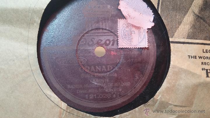 Discos de pizarra: Disco de pizarra antiguo, ALBENIZ.... SEVILLA - GRANADA - Foto 4