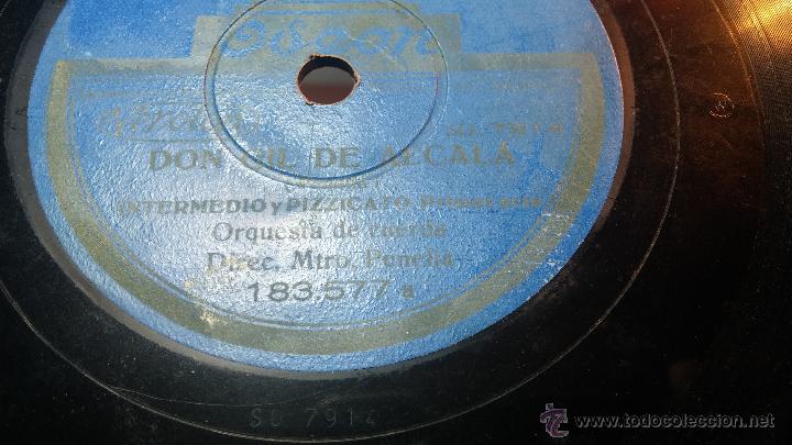 Discos de pizarra: Disco de pizarra antiguo, ORQUESTA DE CUERDA - Don Gil de Alcal&aacute; - Foto 5