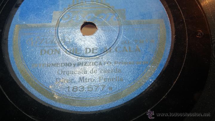 Discos de pizarra: Disco de pizarra antiguo, ORQUESTA DE CUERDA - Don Gil de Alcal&aacute; - Foto 6