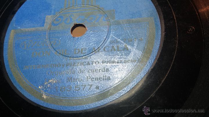 Discos de pizarra: Disco de pizarra antiguo, ORQUESTA DE CUERDA - Don Gil de Alcal&aacute; - Foto 9