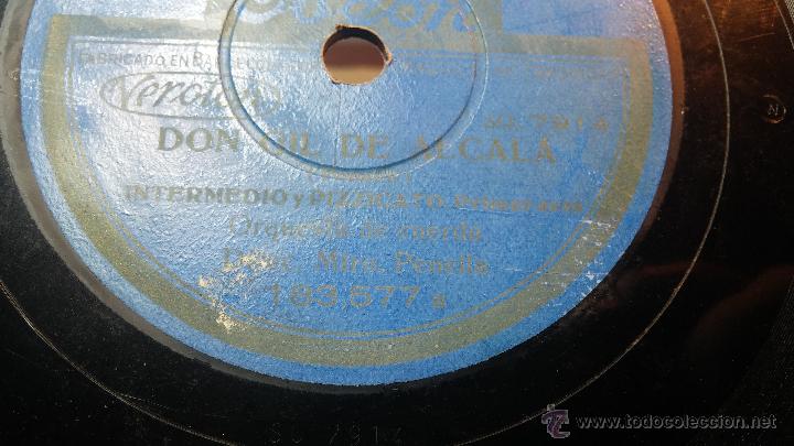 Discos de pizarra: Disco de pizarra antiguo, ORQUESTA DE CUERDA - Don Gil de Alcal&aacute; - Foto 10