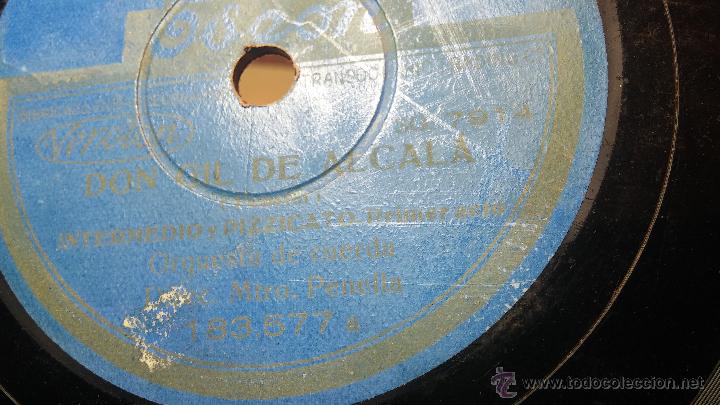 Discos de pizarra: Disco de pizarra antiguo, ORQUESTA DE CUERDA - Don Gil de Alcal&aacute; - Foto 11